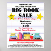 Buchverkauf PTA Schule Fundraising-Poster Poster (Vorne)