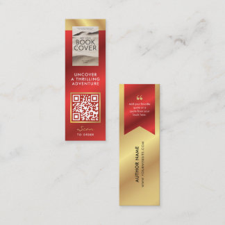 Buchveröffentlichung MINI Rot & Gold Promo-Lesezei Visitenkarte