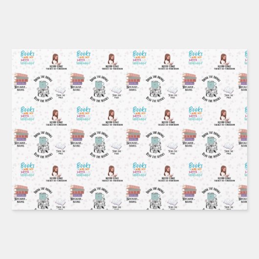 Buchverpackungspapierblätter Geschenkpapier Set (Vorderseite 3)