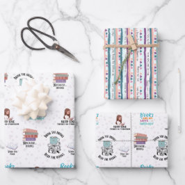 Buchverpackungspapierblätter Geschenkpapier Set
