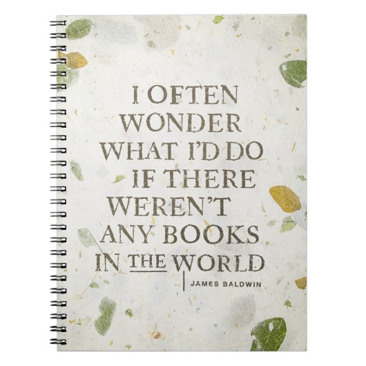 Buchvortrag von James Baldwin Notizblock (Vorderseite)
