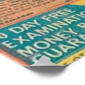 Buchwerbung für Vintages ComicAnzeigen Poster (Ecke)