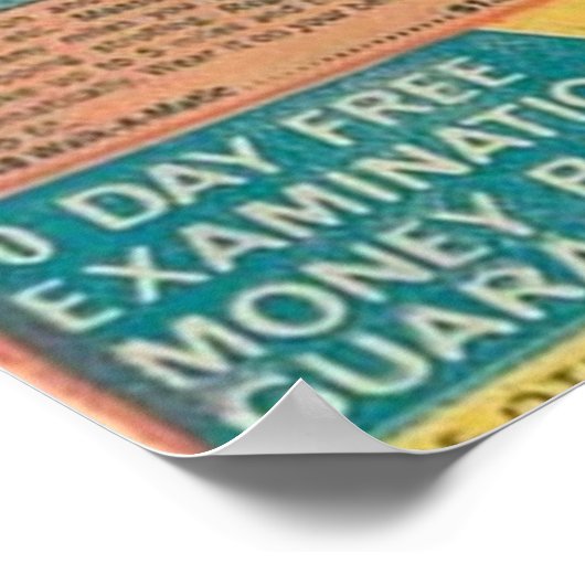 Buchwerbung für Vintages ComicAnzeigen Poster (Ecke)