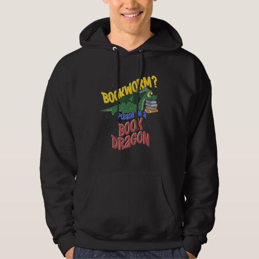 Buchwortbuch Reading Mythical Creature Niedlich Bo Hoodie (Vorderseite)