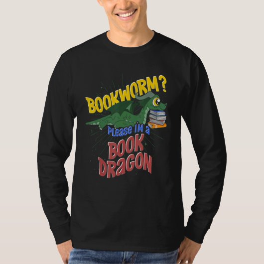 Buchwortbuch Reading Mythical Creature Niedlich Bo T-Shirt (Vorderseite)