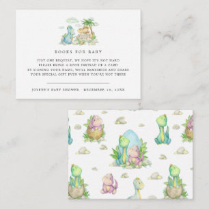Buchwunsch Kleine Dinosaurier-Baby-Party Begleitkarte