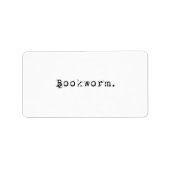 Buchwurm Adressaufkleber (Vorne)