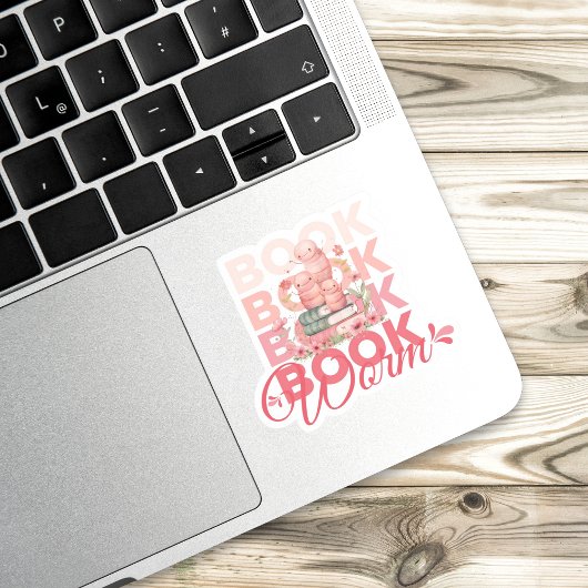 Buchwurm Aufkleber