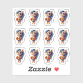 Buchwurm Aufkleber (Blatt)