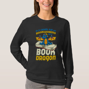 Buchwurm Bibliothekarische Bücher lesen Buchdrache T-Shirt