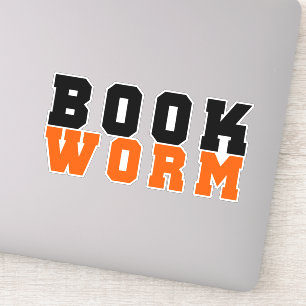 Buchwurm, Bücherliebhaber Aufkleber