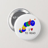 Buchwurm Button (Vorne & Hinten)