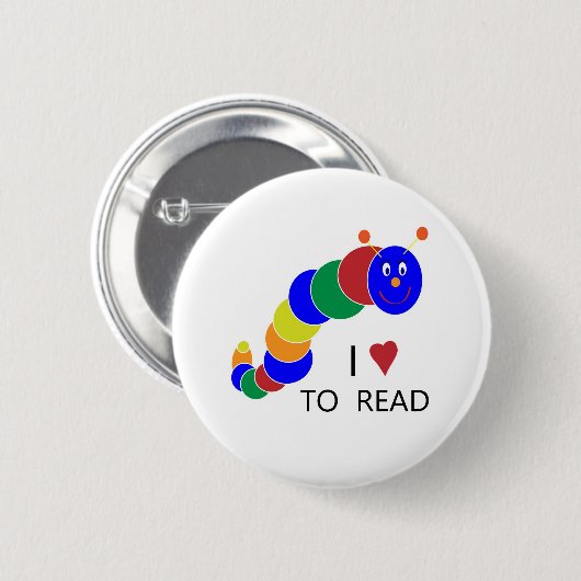 Buchwurm Button (Vorne & Hinten)