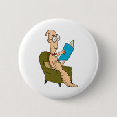 Buchwurm Button (Vorderseite)