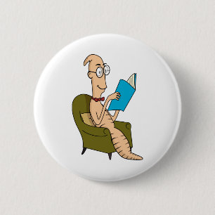Buchwurm Button