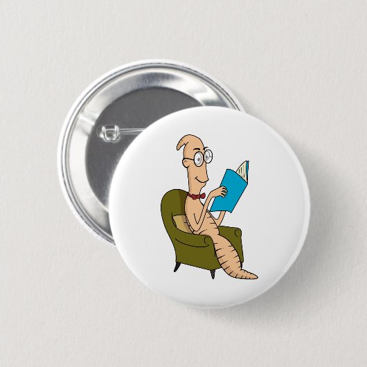 Buchwurm Button (Vorne & Hinten)