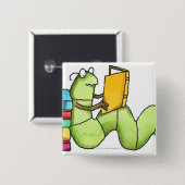 Buchwurm Button (Vorne & Hinten)