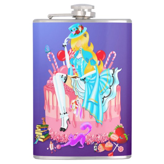 Buchwurm-Hip-Flask Flachmann (Vorderseite)