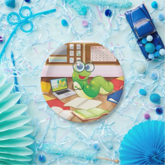 Buchwurm in der Klasse Pappteller (Party)