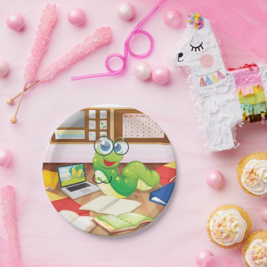 Buchwurm in der Klasse Pappteller (Party)