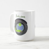 Buchwurm in einem Porthole Kaffeetasse (Vorderseite Links)
