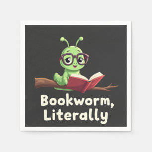 Buchwurm Literaturliebhaber Serviette