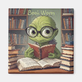 Buchwurm Magnet (Vorne)