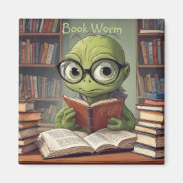 Buchwurm Magnet