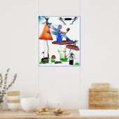 Buchwurm Poster (Küche)