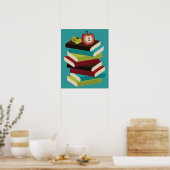 Buchwurm Poster (Küche)