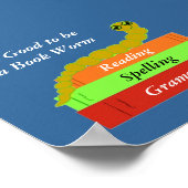 Buchwurm Poster (Ecke)