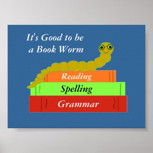 Buchwurm Poster (Vorne)