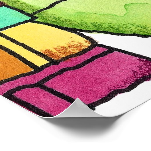 Buchwurm Poster (Ecke)