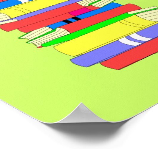 Buchwurm Poster (Ecke)