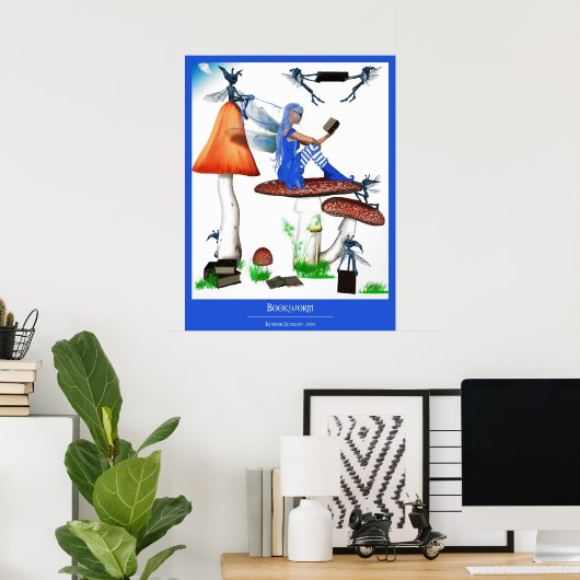 Buchwurm Poster (Heimbüro)