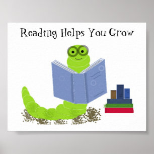 Buchwurm Poster