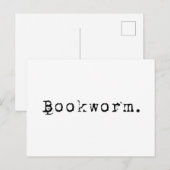 Buchwurm Postkarte (Vorne/Hinten)