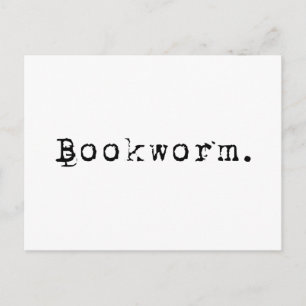 Buchwurm Postkarte