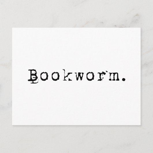 Buchwurm Postkarte (Vorderseite)