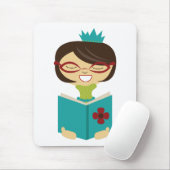 Buchwurm Princess Mousepad für Kinder (Mit Mouse)