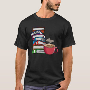 Buchwurm Retro Librarian Coffee Book Reading T-Shirt