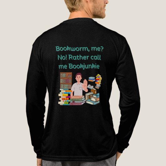 Buchwurm Tri-Blend Shirt (Rückseite)