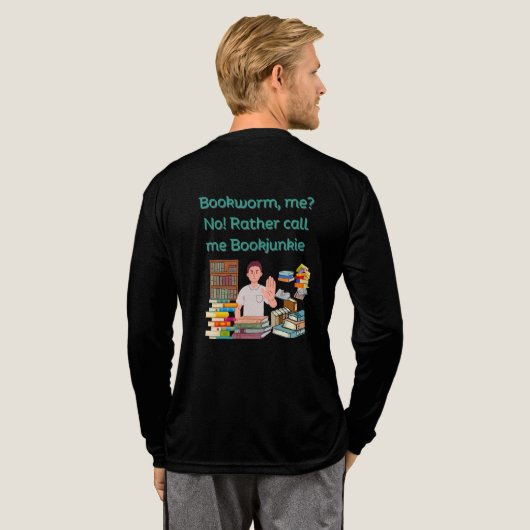 Buchwurm Tri-Blend Shirt (Voller Rücken)