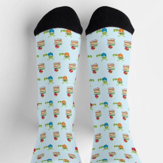 Buchwurm und Büchersocken - Bibliothekare Socken (Oben)