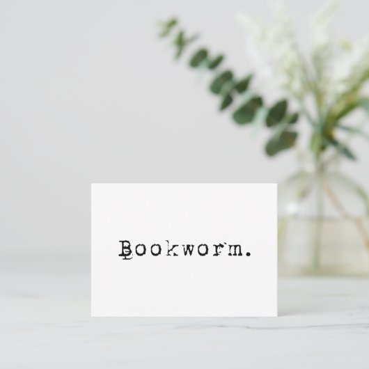 Buchwurm Visitenkarte (Stehend Vorderseite)