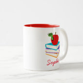 Buchwürmer Zweifarbige Tasse (VorderseiteRechts)