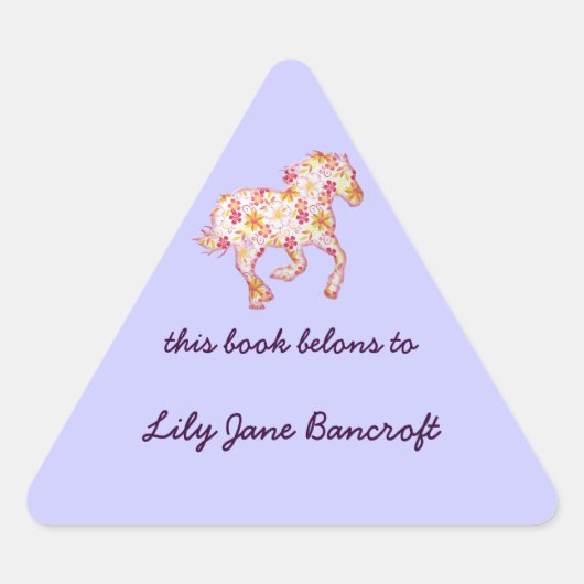 Buchwurmkleber Dreieckiger Aufkleber (Vorderseite)