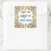 Buchzeichen an den beleuchteten Grenzen Quadratischer Aufkleber (Tasche)