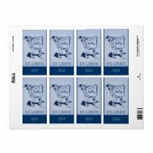 Buchzeichen Antique Scarecrow hält Buch EX LIBRIS (Vorne)