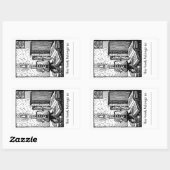 Buchzeichen-Aufkleber für Bücher und Kerzen Rechteckiger Aufkleber (Blatt)